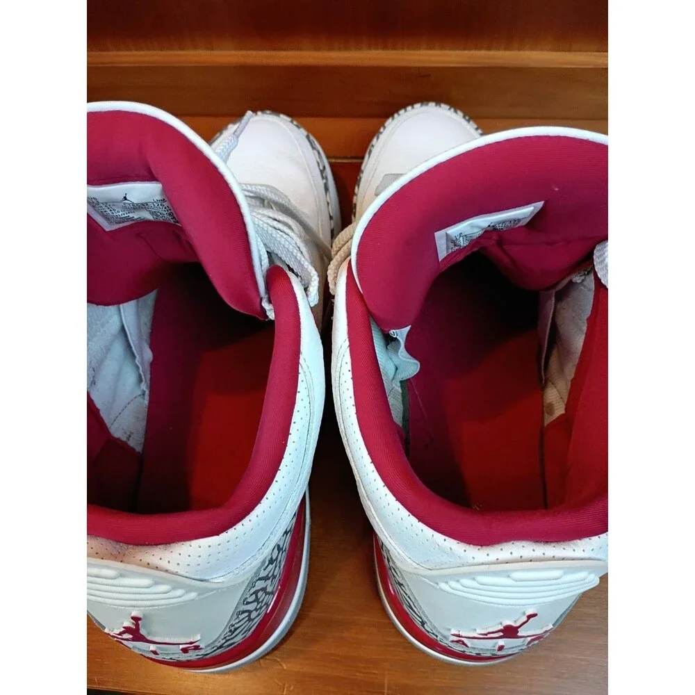 Air Jordan 3 Retro Men's Size 13 Cardinal Red CT8532-126 Basketball Nike Sneaker
